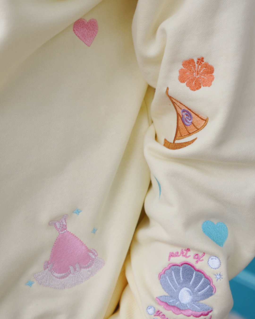 PRE-ORDER: embroidered princess signature short set