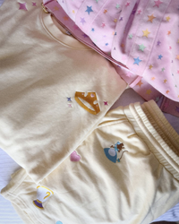 PRE-ORDER: embroidered princess signature short set