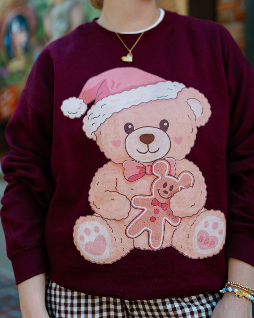 Gingerbread Teddy Holiday Sweatshirt