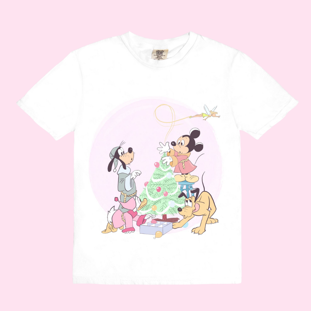 vintage christmas card tee