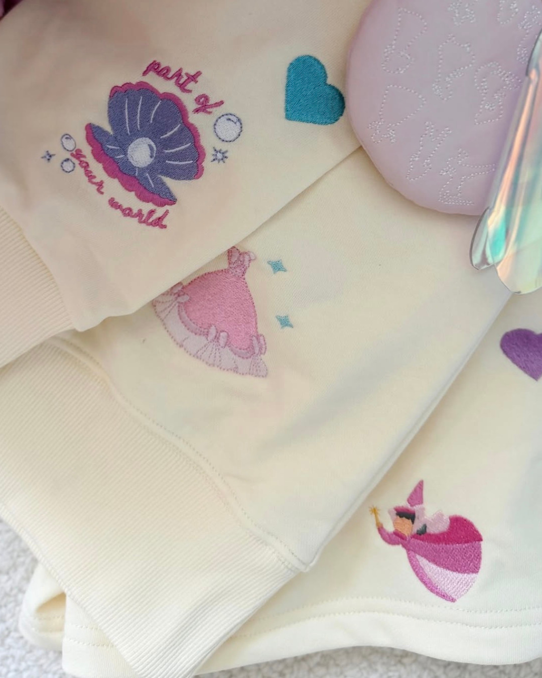 **PRE-ORDER** embroidered princess signature  short set