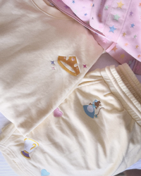 **PRE-ORDER** embroidered princess signature  short set