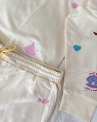 PRE-ORDER: embroidered princess signature short set