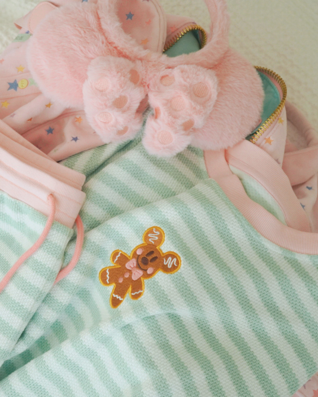 Pastel Gingerbread Stripe Set