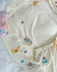 PRE-ORDER: embroidered princess signature short set