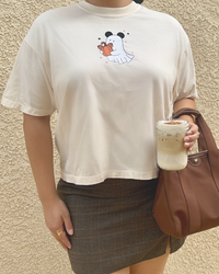 Pumpkin ghost boxy tee