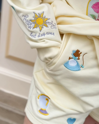 PRE-ORDER: embroidered princess signature short set