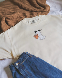 Pumpkin ghost boxy tee