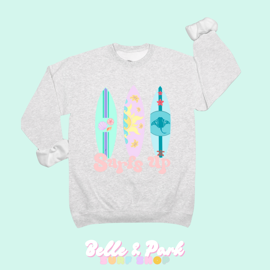 Surfs Up Princess Classic Crew