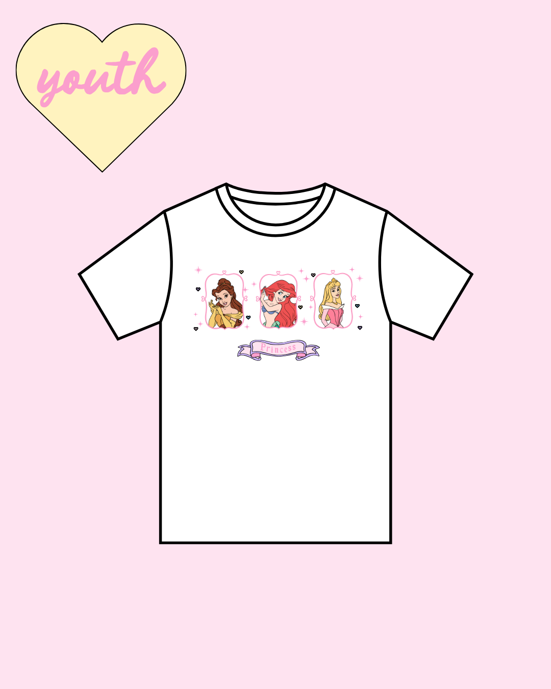 YOUTH: design your own: princess tee