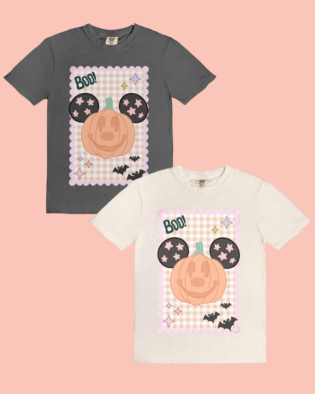 gingham pumpkin tee